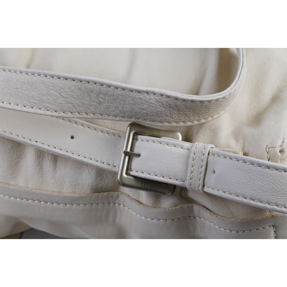 Hobo International Cream Leather Shoulder Bag Large Slouchy Tote Pocket Backpack - Picture 11 of 16